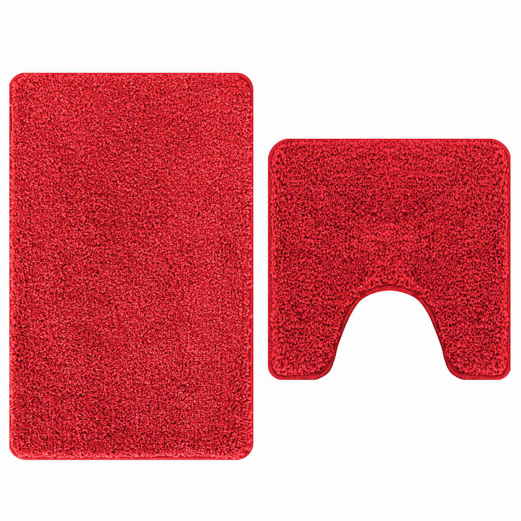 Vidaxx tappetino da bagno antiscivolo set 2 pezzi rosso pp