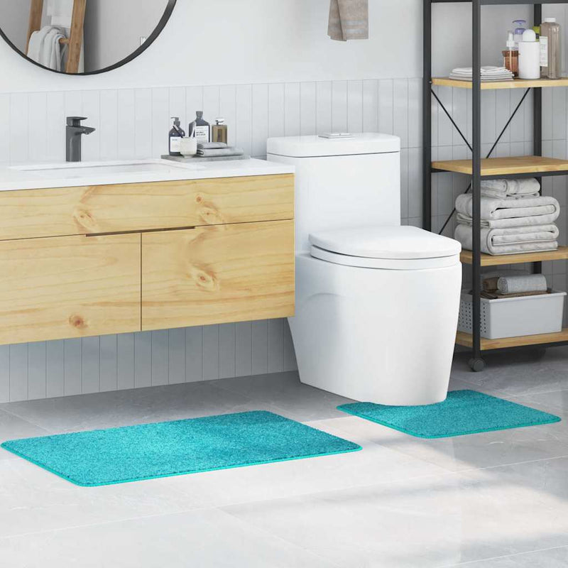 Vidaxx tappetino da bagno antiscivolo set 2 pezzi turchese pp