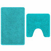 Vidaxl antislip badmat set 2 pcs turquoise pp