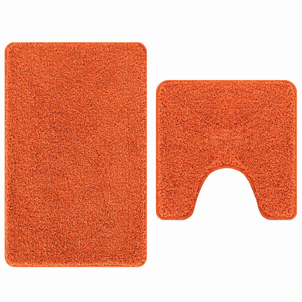 Vidaxl antislip badmat set 2 pcs oranje pp