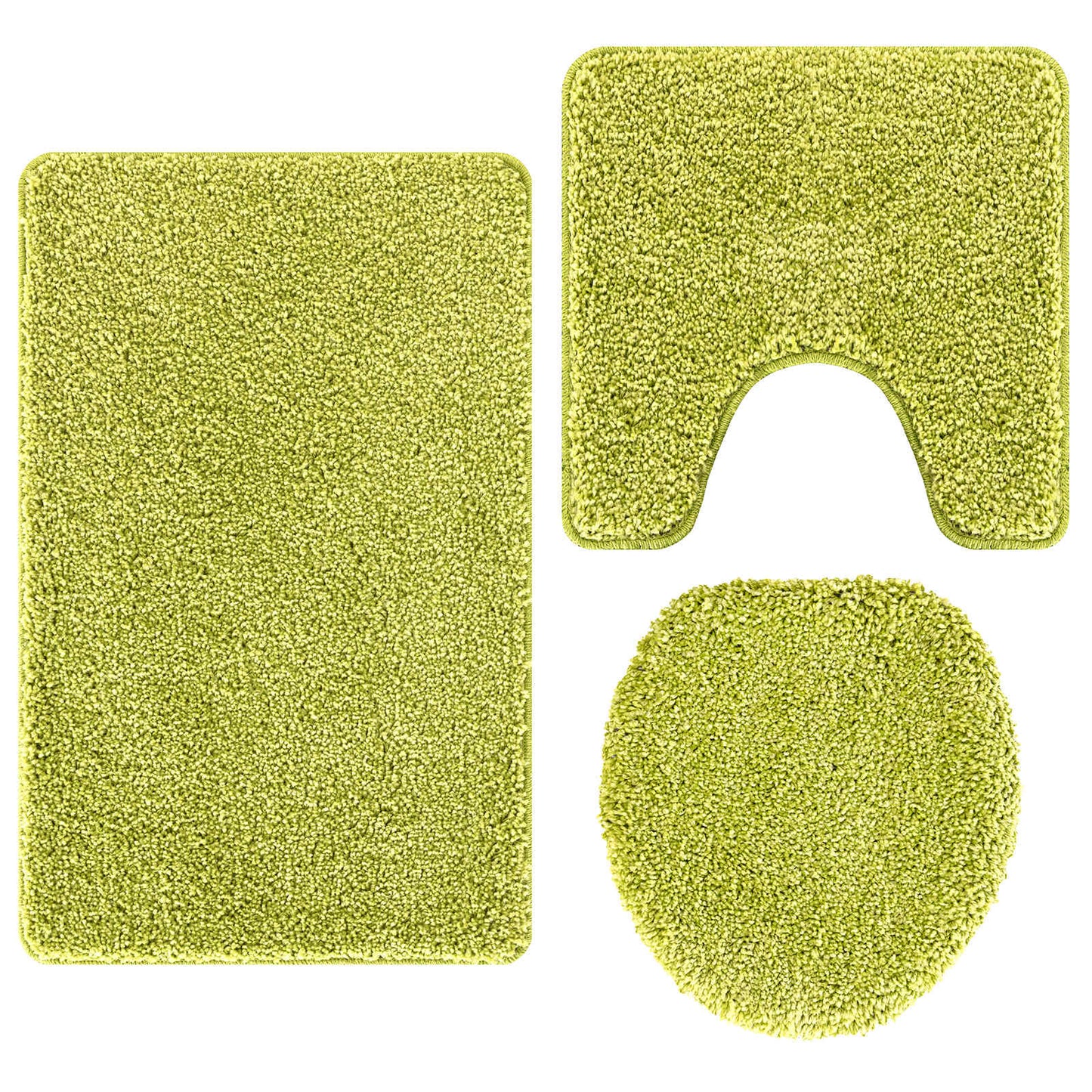 Vidaxx tappetini da bagno antiscivolo set 3 pz verde pp