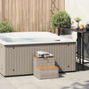 Vidaxl Hottub-Opplement 50x50x50.5 cm Poly Rattan sólido Acaciahout