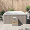 Vidaxl Hottub-Opplement 50x50x50.5 cm Poly Rattan sólido Acaciahout