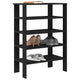 Vidaxl Shoe Rack 61x32x87.5 cm de madera procesada Negro