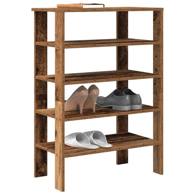 Vidaxl Shoe Rack 61x32x87.5 cm Madera procesada Madera vieja coloreada