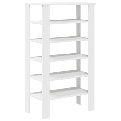 Vidaxl Shoe Rack 61x32x105 cm de madera procesada blanca
