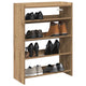 Vidaxl Shoe Rack 60x25x81 cm Color de roble artesanal procesado