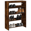 Vidaxl Shoe Rack 60x25x62 cm de madera procesada de roble ahumado coloreado