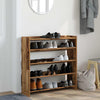 Vidaxl Shoe Rack 80x25x81 cm de madera procesada de madera vieja