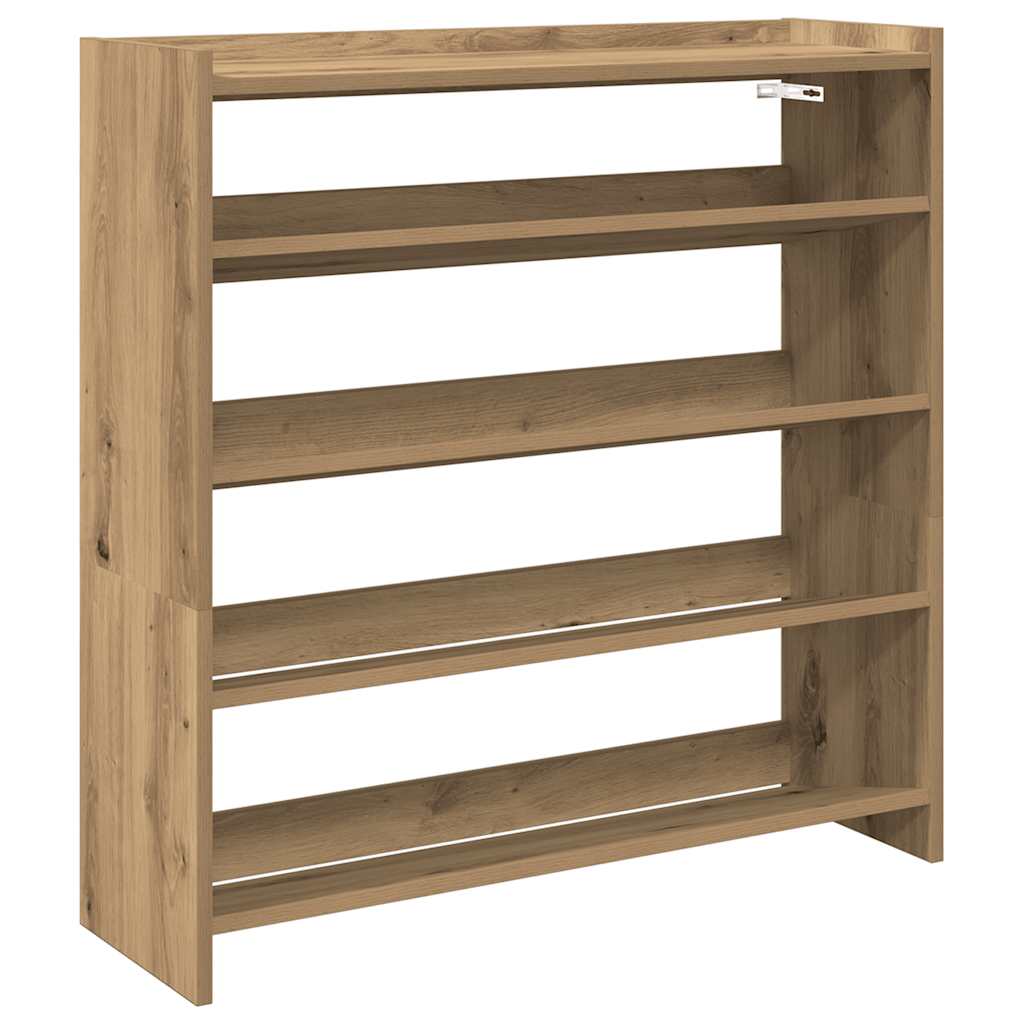 Vidaxl Shoe Rack 80x25x81 cm Color de roble artesanal procesado
