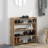 Vidaxl Shoe Rack 80x25x81 cm Color de roble artesanal procesado