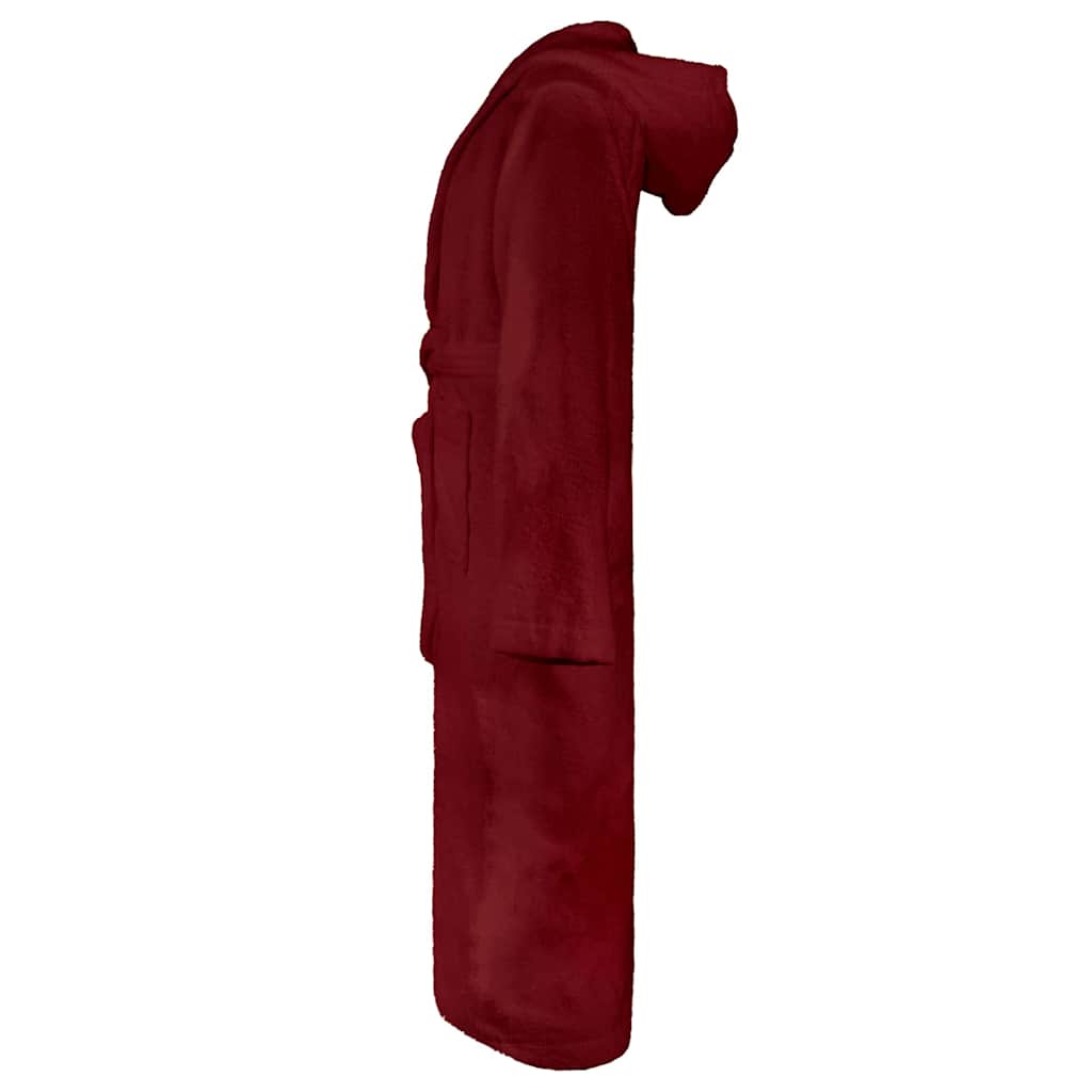 Accappatoio VidaXL Kinn rosso con cotone