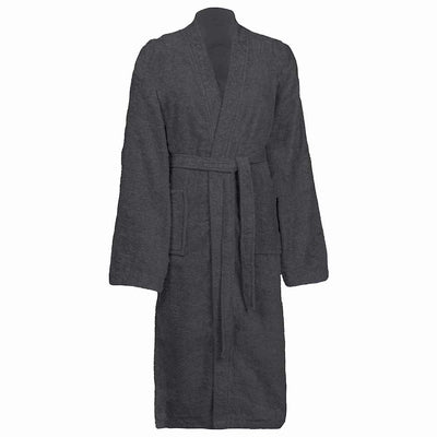 Vidaxl badjas kinn antraciet xl katoen