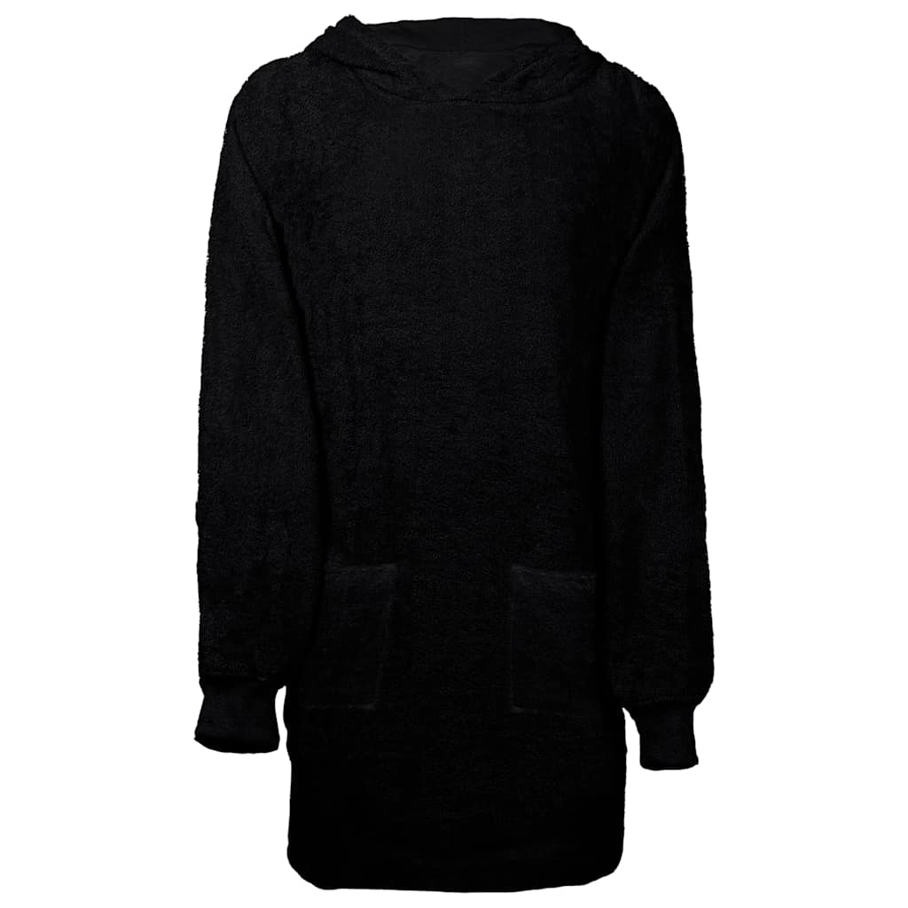 VidaXL coperta con cappuccio kinn nera l cotone