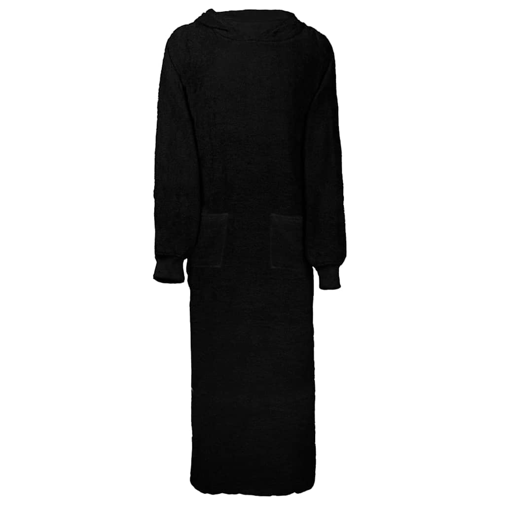 VidaXL coperta con cappuccio kinn nera xxl in cotone