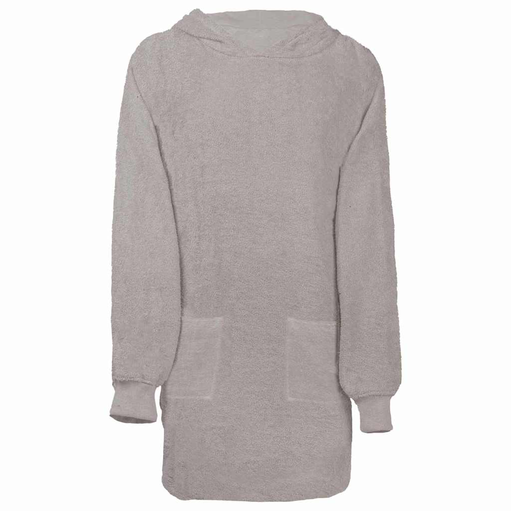 VidaXL coperta con cappuccio Kinn grigio l cotone