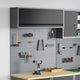 Vidaxl gereedschapskast set met plank 3 pcs zwart gepoedercoat staal