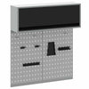 Vidaxl gereedschapskast set met plank 3 pcs zwart gepoedercoat staal