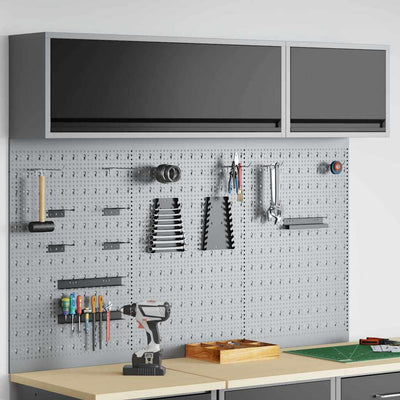 Vidaxl gereedschapskast set met plank 5 pcs zwart gepoedercoat staal