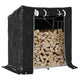 Chimenea de Vidaxl con cubierta de lluvia 101x61x110.5 cm de acero galvanizado