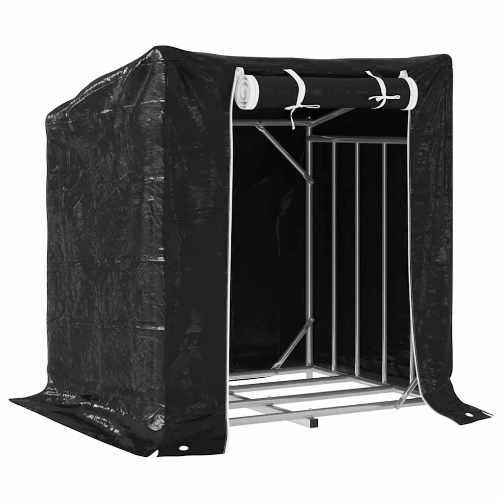 Chimenea de Vidaxl con cubierta de lluvia 100.5x80.5x110.5 cm de acero