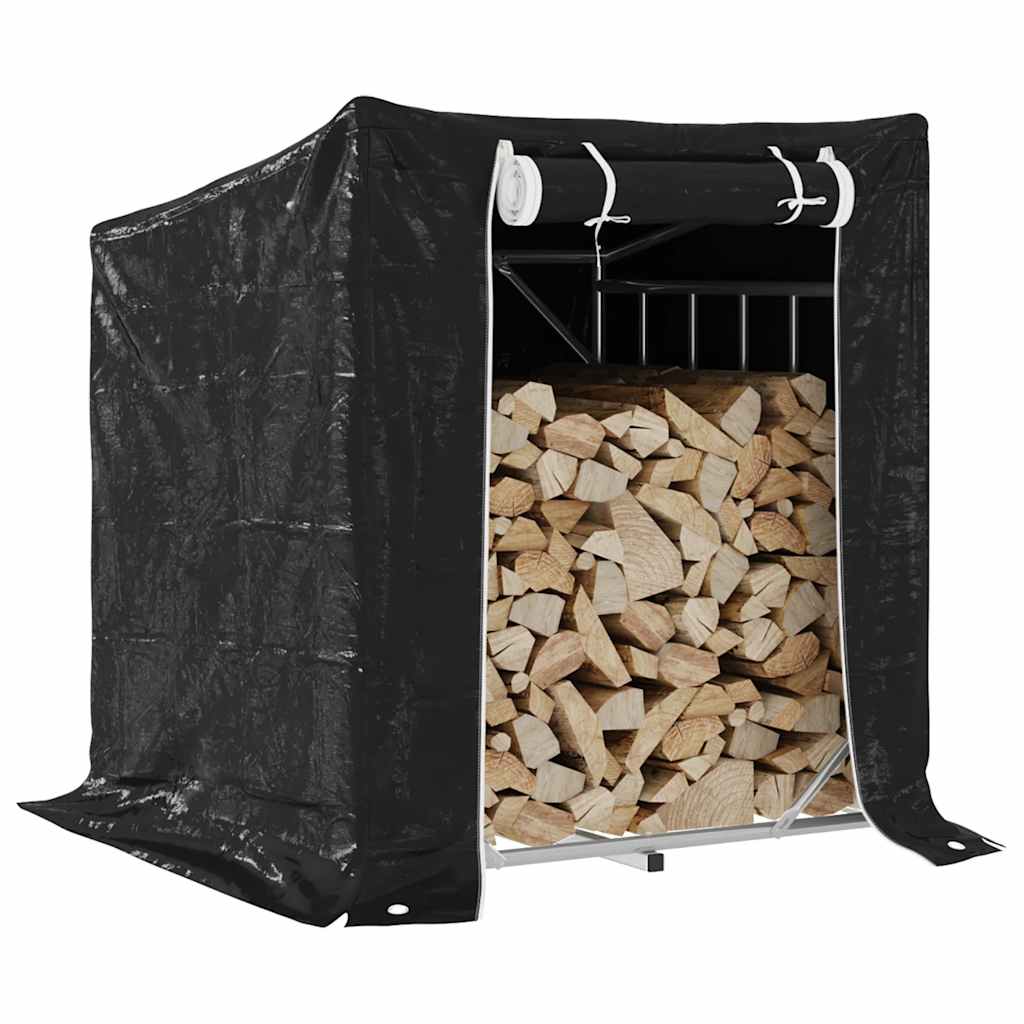 Chimenea de Vidaxl con cubierta de lluvia 100.5x100.5x110.5 cm de acero