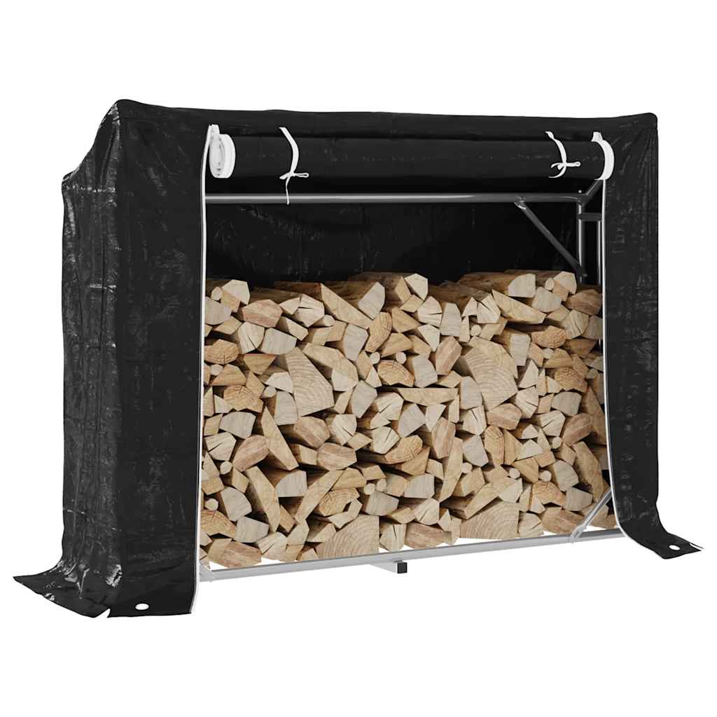 Chimenea de Vidaxl con cubierta de lluvia 151x40.5x110.5 cm de acero