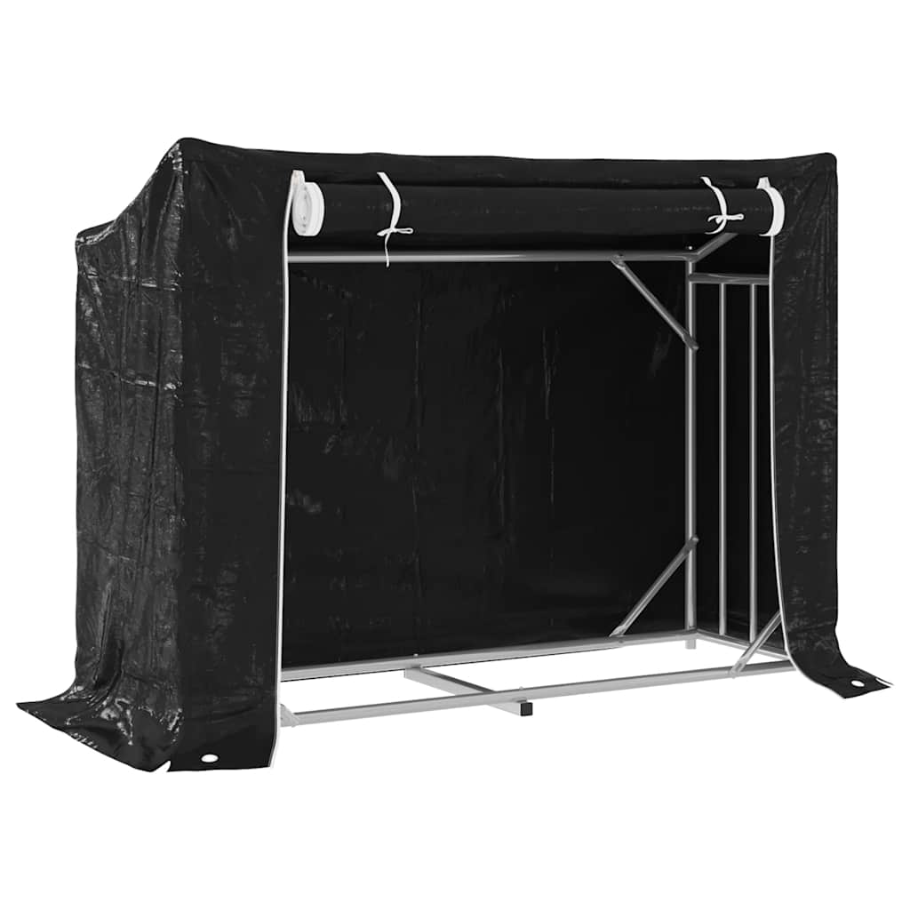 Chimenea de Vidaxl con cubierta de lluvia 151x60.5x110.5 cm de acero
