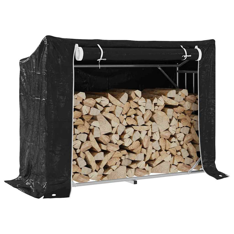 Chimenea de Vidaxl con cubierta de lluvia 151x60.5x110.5 cm de acero