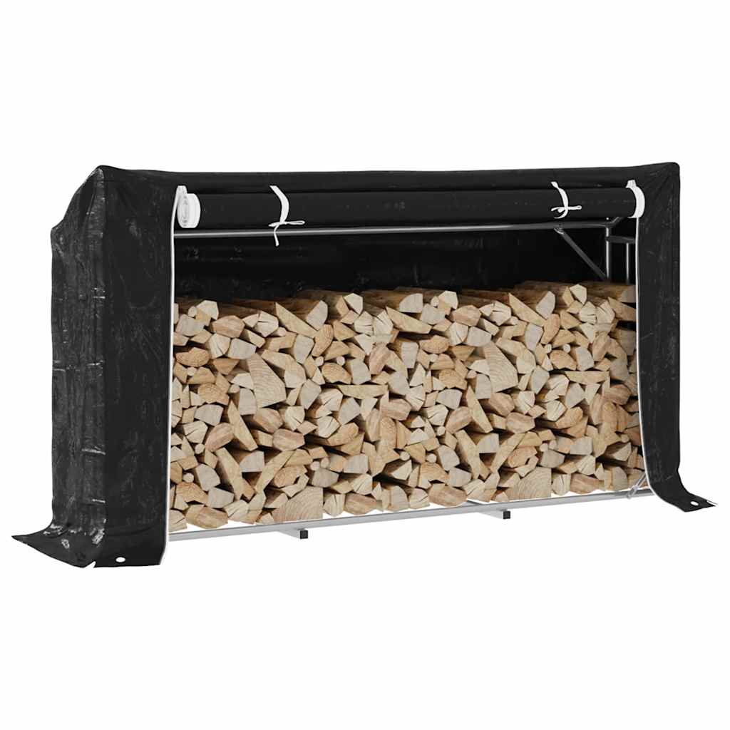 Chimenea de Vidaxl con cubierta de lluvia 200.5x41x110.5 cm de acero