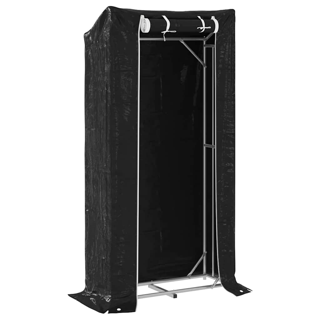 Chimenea de Vidaxl con cubierta de lluvia 100x40x200 cm de acero galvanizado