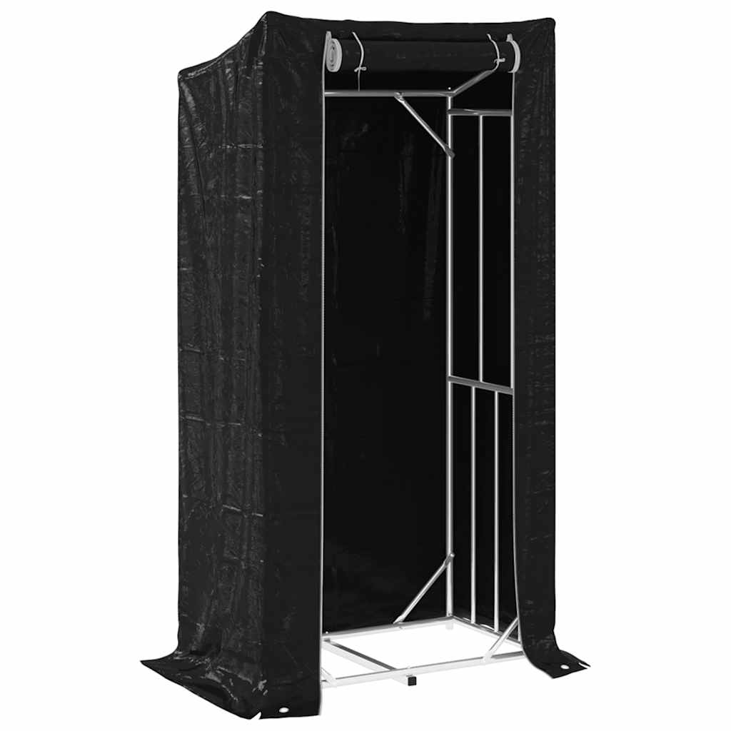 Chimenea de Vidaxl con cubierta de lluvia 100x60x200 cm de acero galvanizado