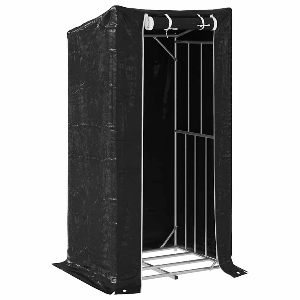 Chimenea de Vidaxl con cubierta de lluvia 100x80x200 cm de acero galvanizado