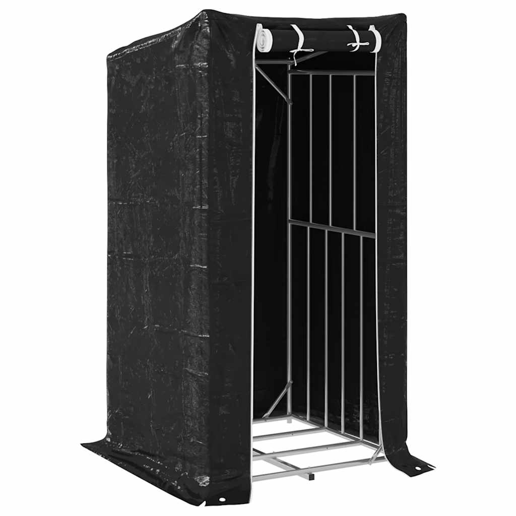 Chimenea de Vidaxl con cubierta de lluvia 100x100x200 cm de acero galvanizado