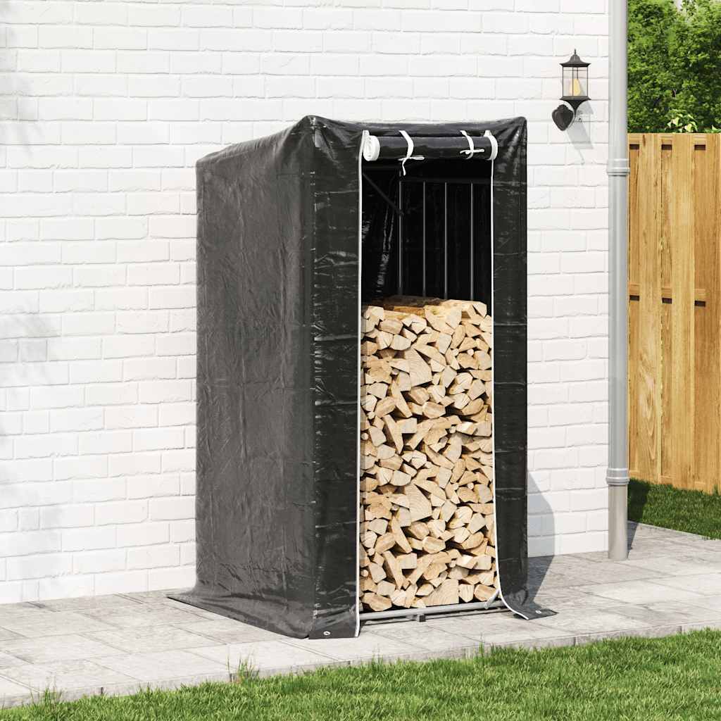 Chimenea de Vidaxl con cubierta de lluvia 100x100x200 cm de acero galvanizado