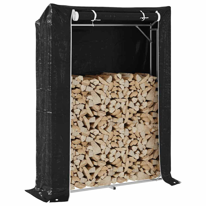 Chimenea de Vidaxl con cubierta de lluvia 150x40x200 cm de acero galvanizado