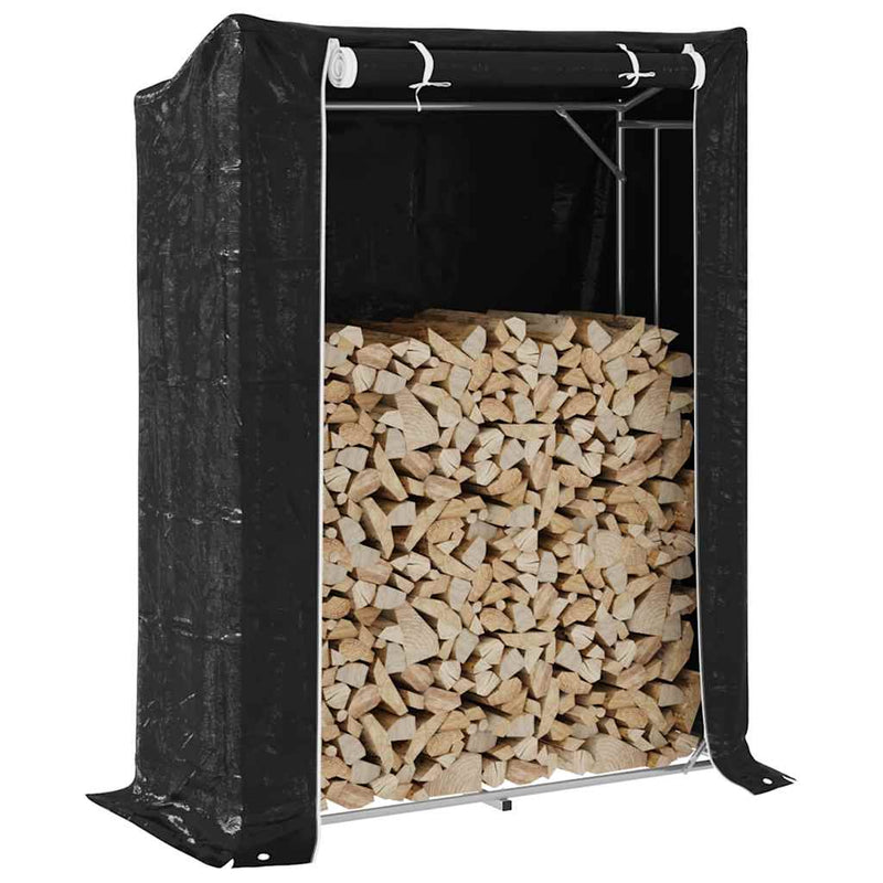 Chimenea de Vidaxl con cubierta de lluvia 150x60x200 cm de acero galvanizado