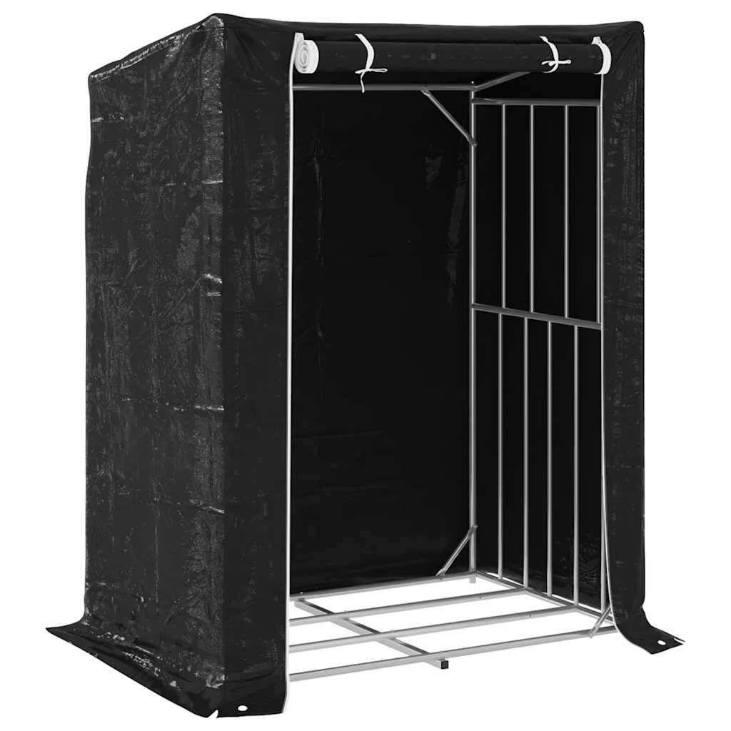 Chimenea de Vidaxl con cubierta de lluvia 150x100x200 cm de acero galvanizado