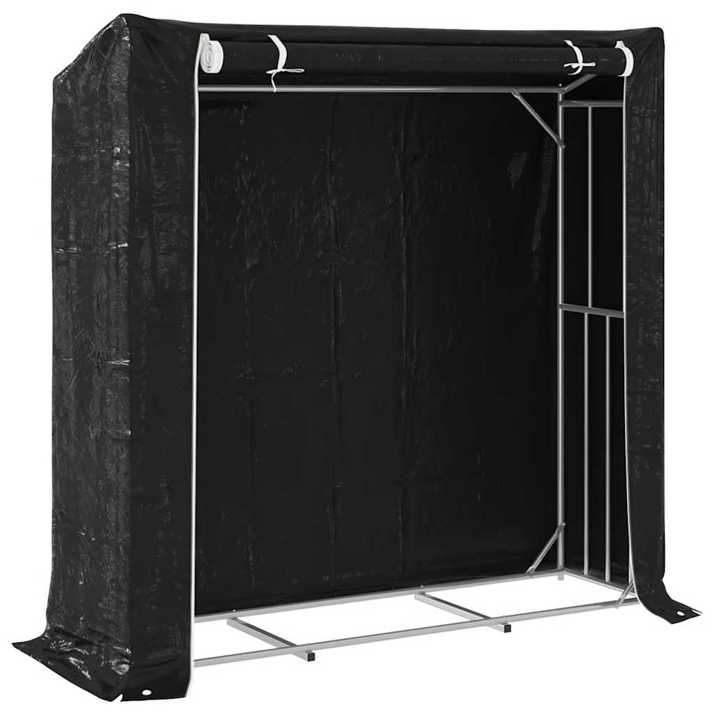 Chimenea de Vidaxl con cubierta de lluvia 200x60x200 cm de acero galvanizado