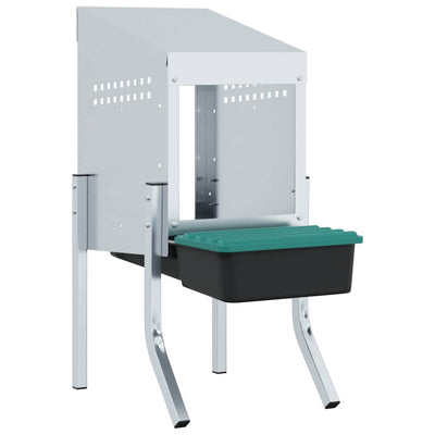 Caja nido para pollos vidaxl 1 compartimento con patas de acero galvanizado