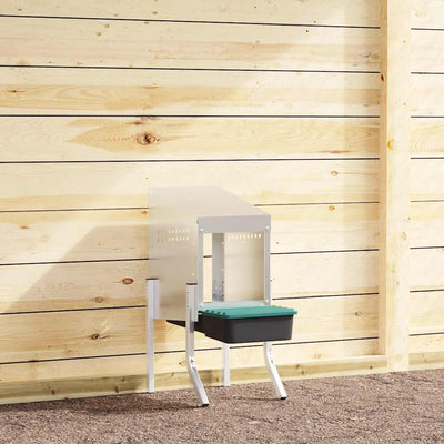 Caja nido para pollos vidaxl 1 compartimento con patas de acero galvanizado