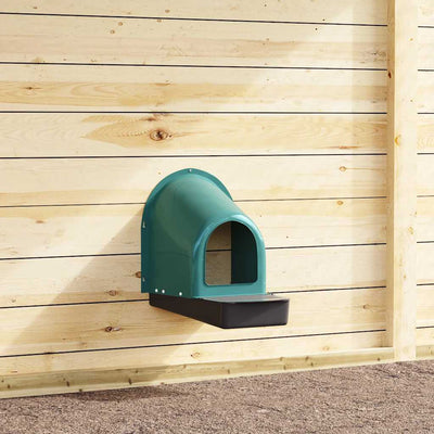 Vidaxx Cajas nido para pollos 4 piezas montaje en pared plástico verde oscuro