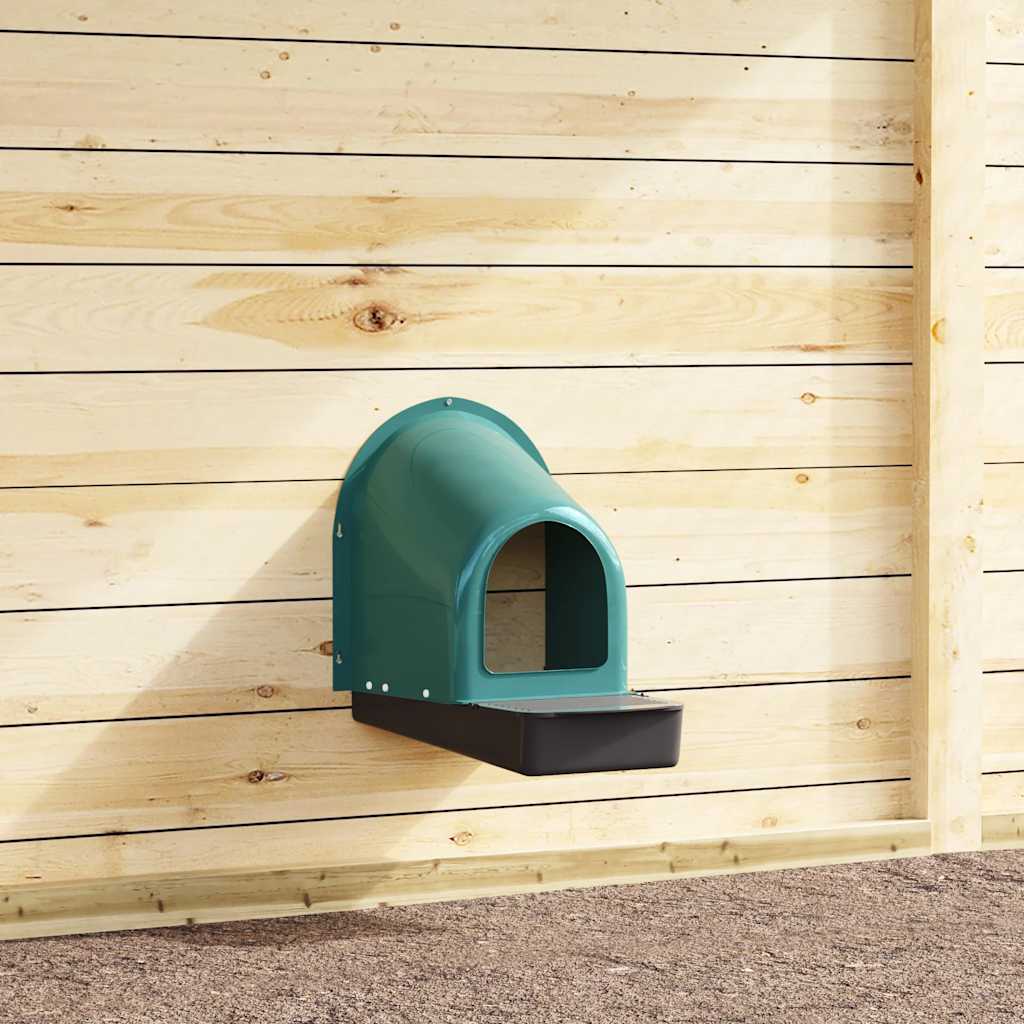 Vidaxx Nido per galline 4 pezzi montaggio a parete in plastica verde scuro