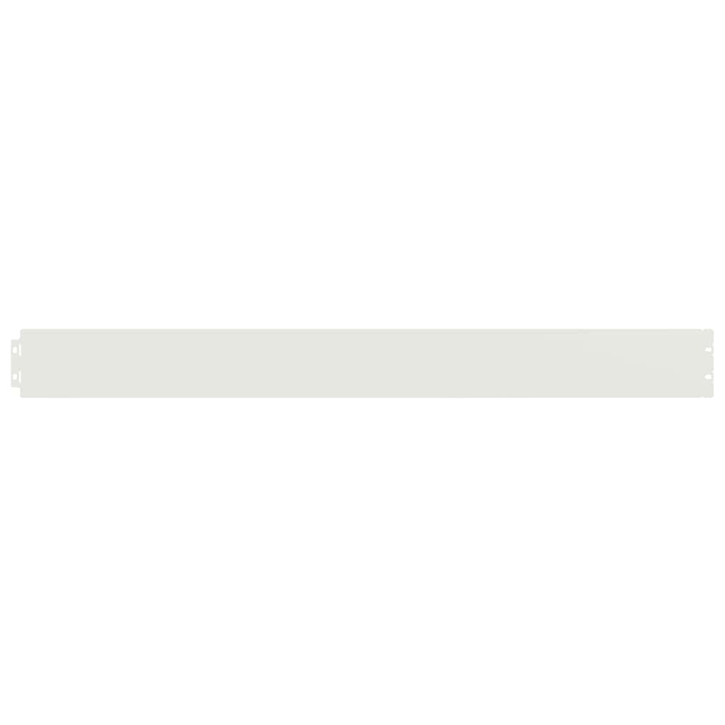 Vidaxl bordes de césped 10 piezas 10x103 cm acero laminado en frío blanco