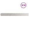 Vidaxl bordes de césped 10 piezas 10x103 cm acero inoxidable