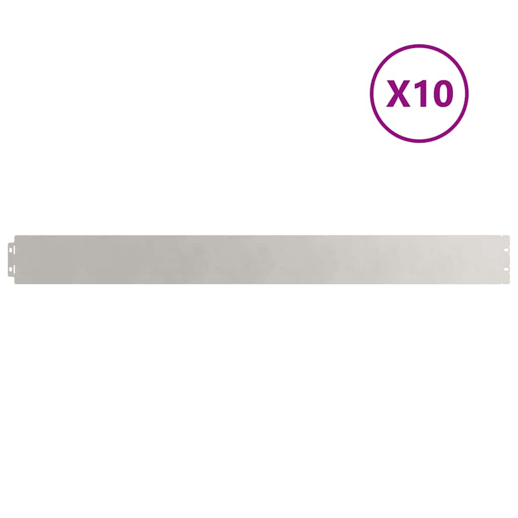 Vidaxl gazonranden 10 st 10x103 cm roestvrij staal