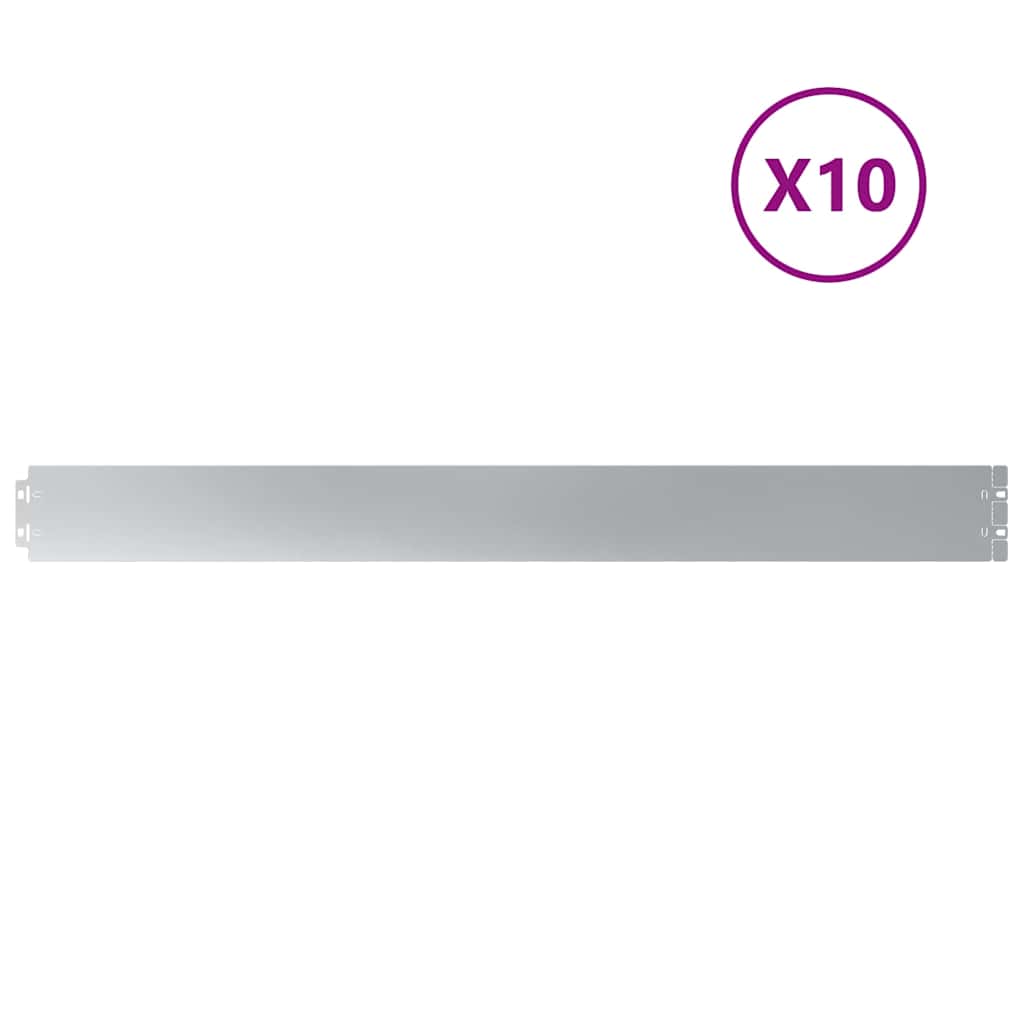Vidaxl gazonranden 10 st 10x103 cm gegalvaniseerd staal