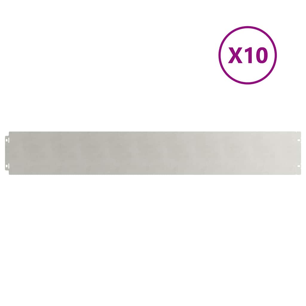 Vidaxl gazonranden 10 st 15x103 cm roestvrij staal