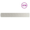 Vidaxxl bordes de césped 10 piezas 15x103 cm acero inoxidable