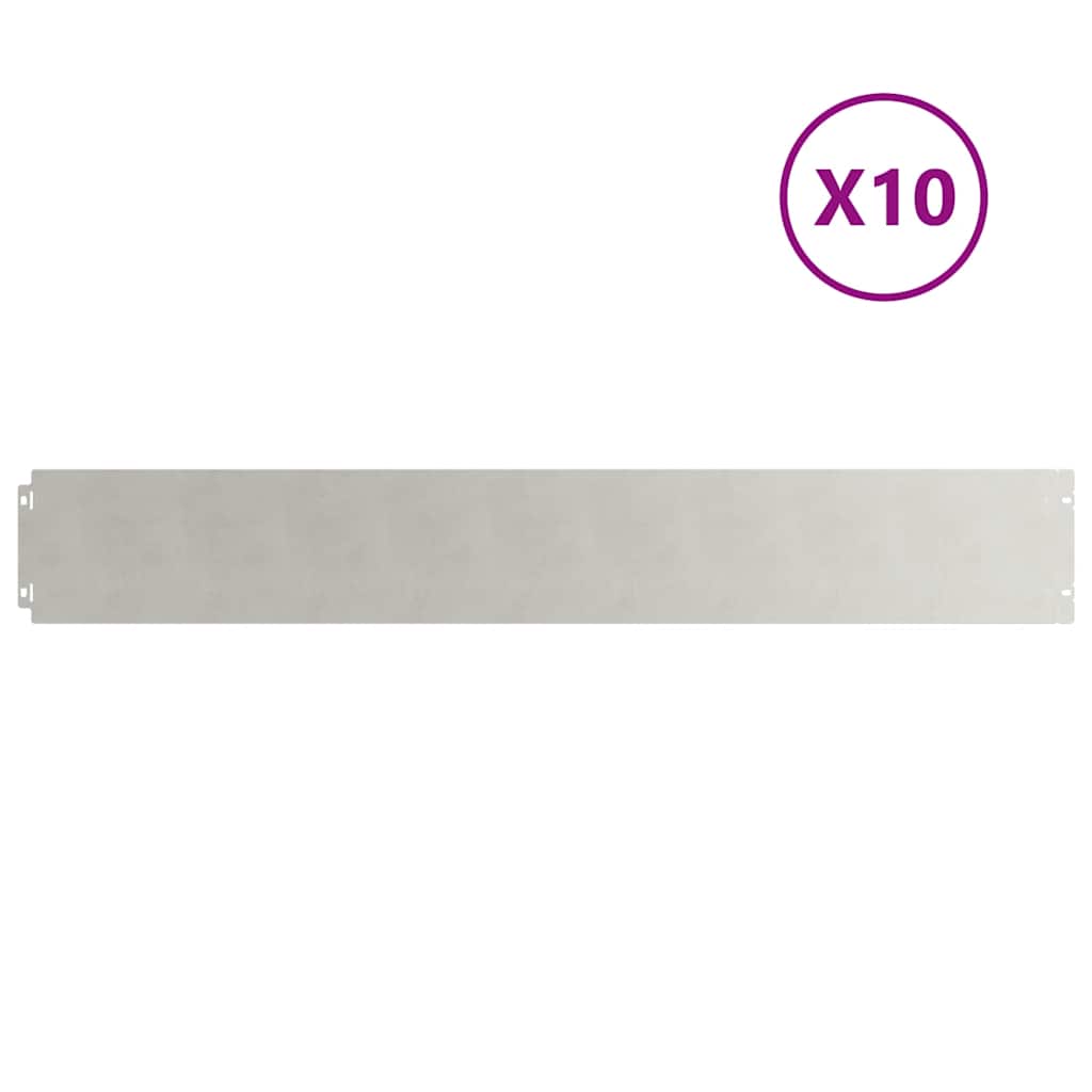 Vidaxl gazonranden 10 st 15x103 cm roestvrij staal